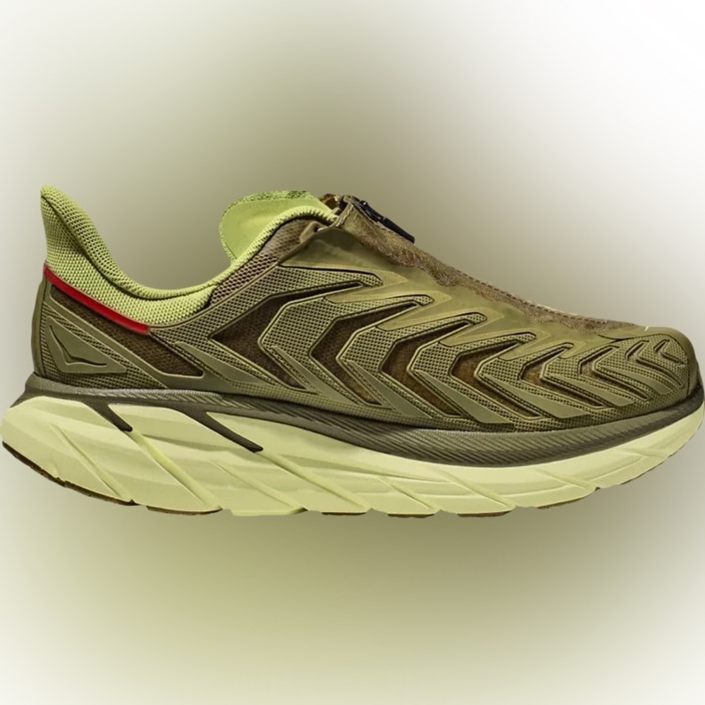 NWT Hoka Project Clifton Avocado Dark Citron Unisex Shoes ADCT Olive Green